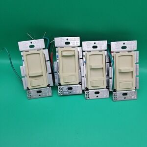 4x Lutron Skylark Contour CTCL-153P Single Pole 3-Way Dimmer Light Switch Beige